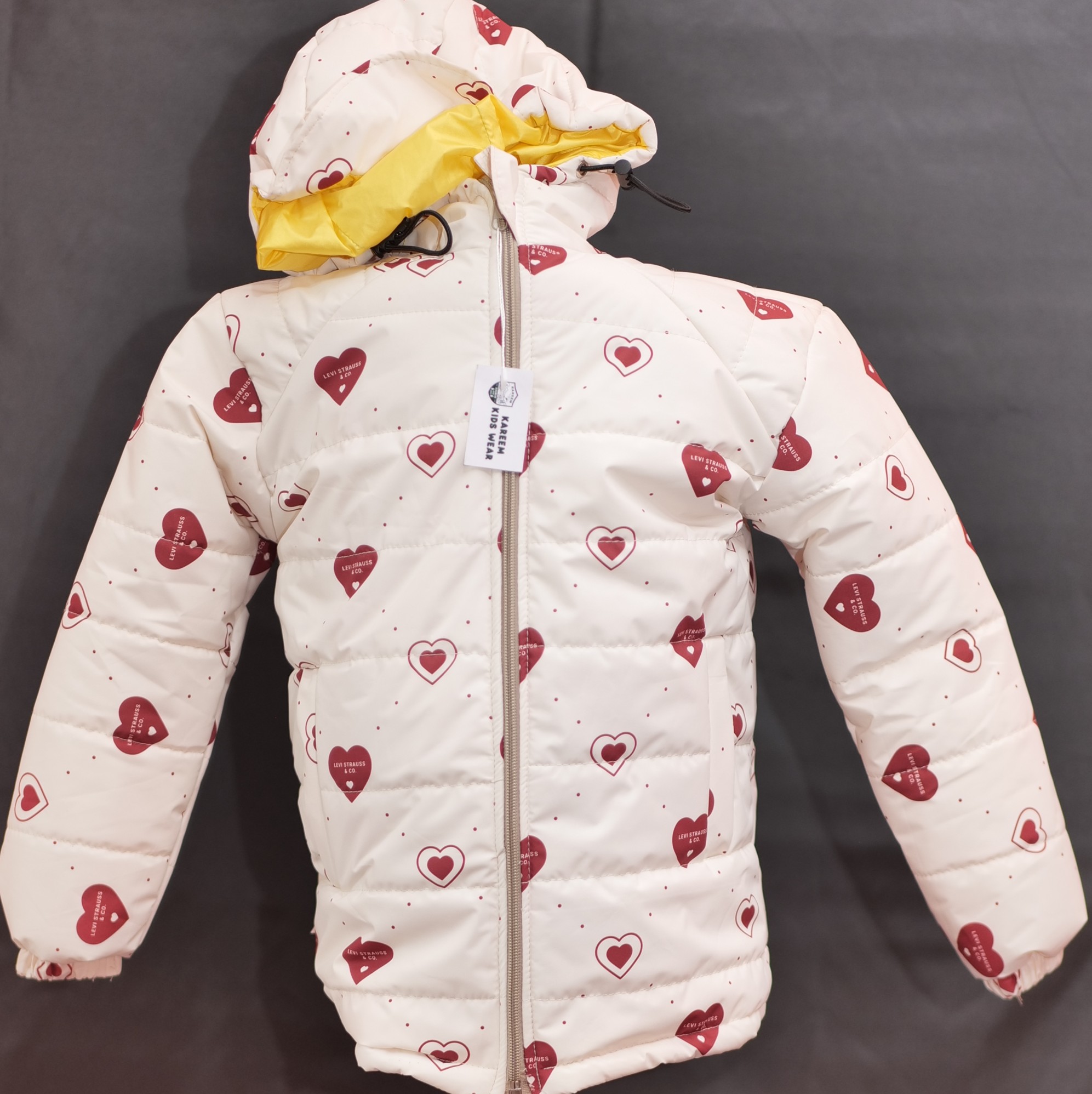 Jaket anak motif hati